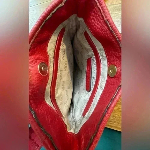 MK Michael Kors | Crossbody Bag | Ruby Red Genuine Leather - Picture 5 of 5